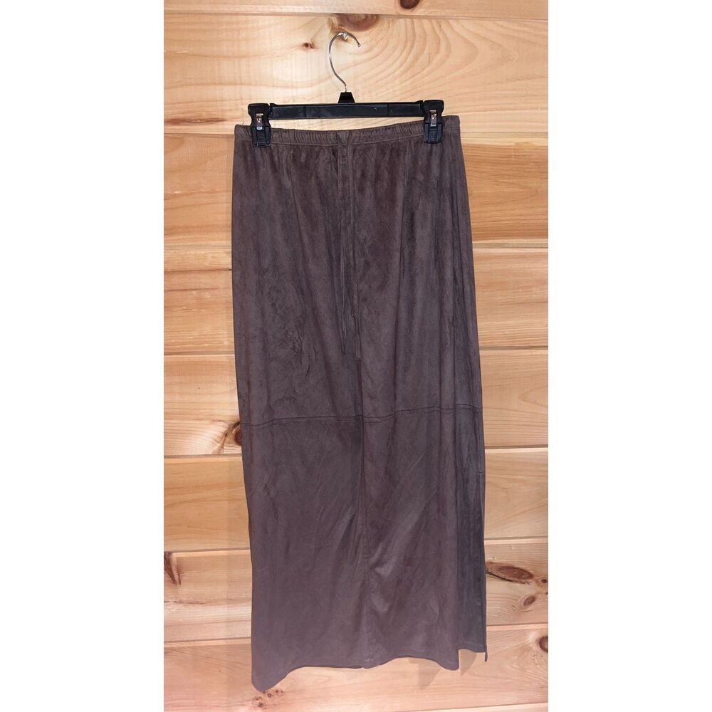 Faux Suede Maxi Skirt